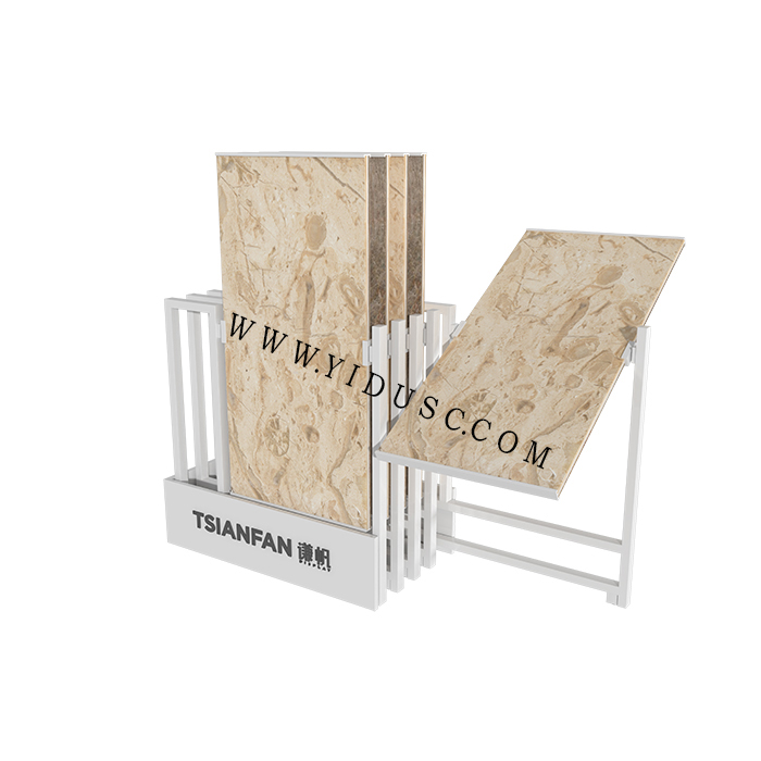 抽拉式岩板展示架_瓷砖岩板陈列架定做CT602