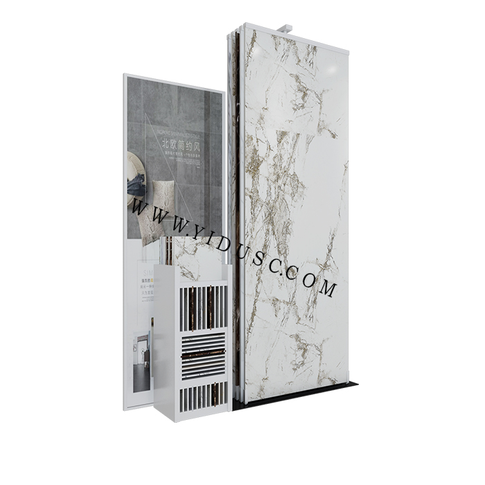 可推拉的连纹大板瓷砖展示架_连纹岩板展架