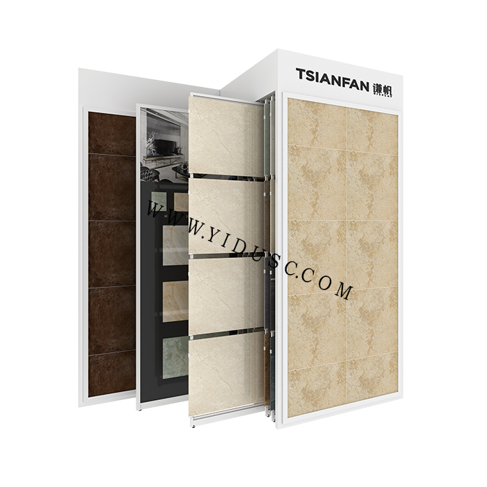 瓷砖推拉展架厂家 岩板推拉架 瓷砖展厅推拉展架CT606