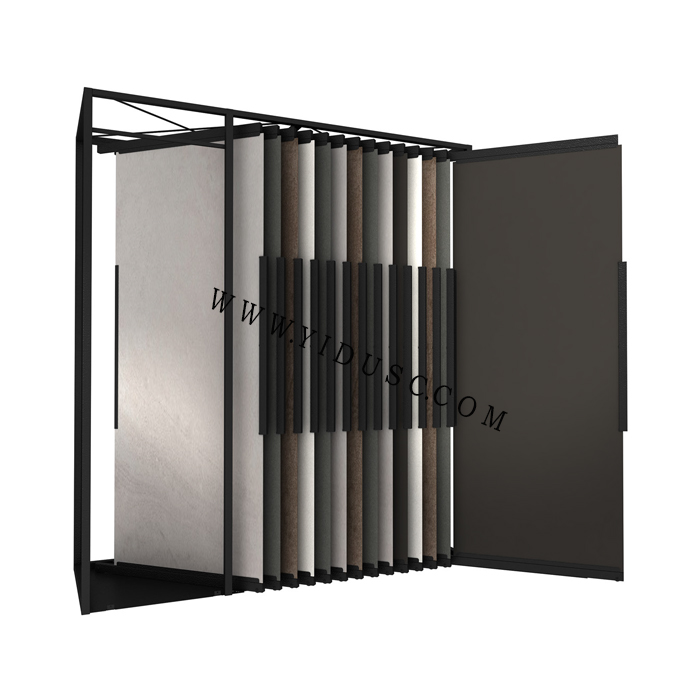 瓷砖推拉翻页展架 大板瓷砖展架 岩板推拉展架